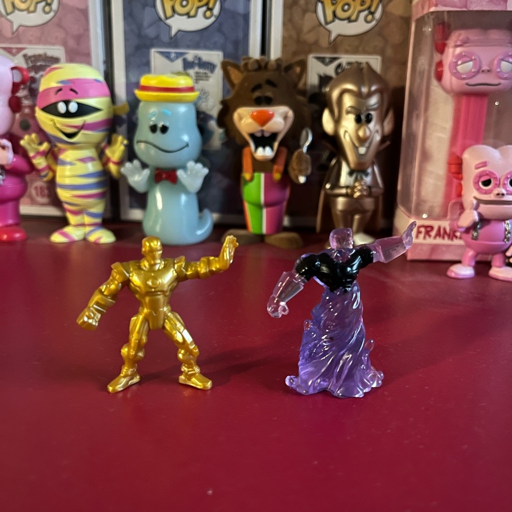 Gold Iron Man and Purple Translucent Hydro-Man Action Figures Set